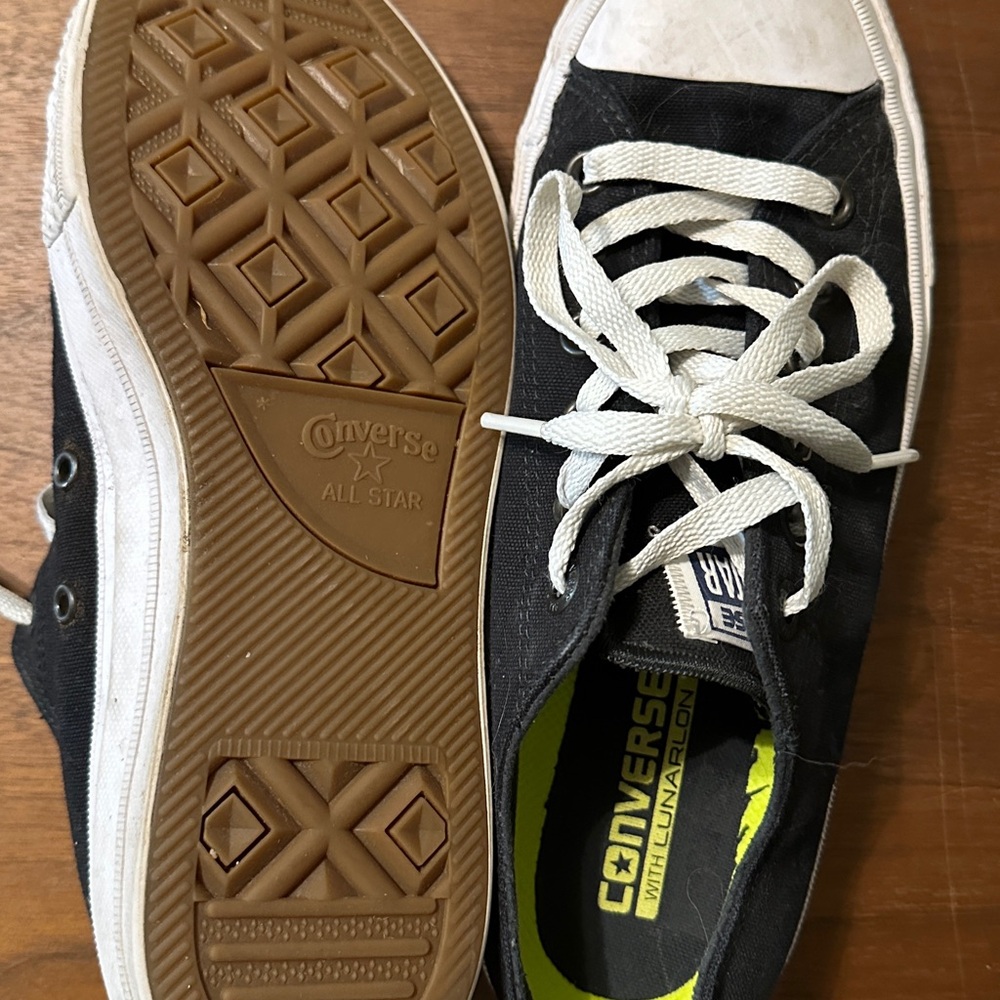 RARE Converse Chuck Taylor All Star 2 OX LO Black Volt Lunarlon